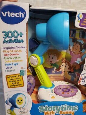 Storytime with Sunny Vtech Toy Talking Lamp Toy Stories Games Night Light Clock